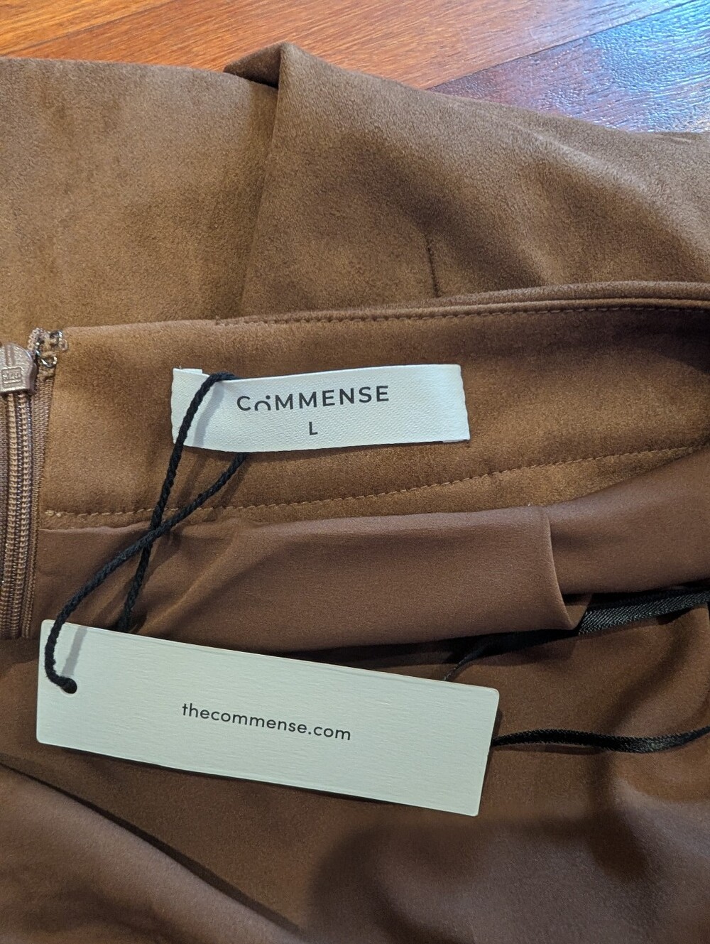 Commense Brown Wrap-Front Pencil Skirt - Picture 4 of 6